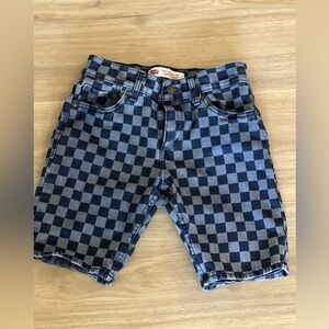 Levi's Navy Checkered Shorts